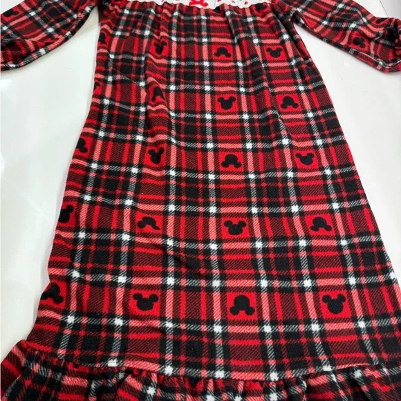 Disney, Red Plaid, Girls Traditional Styles Pajama Dress, size 4 - Picture 9 of 10